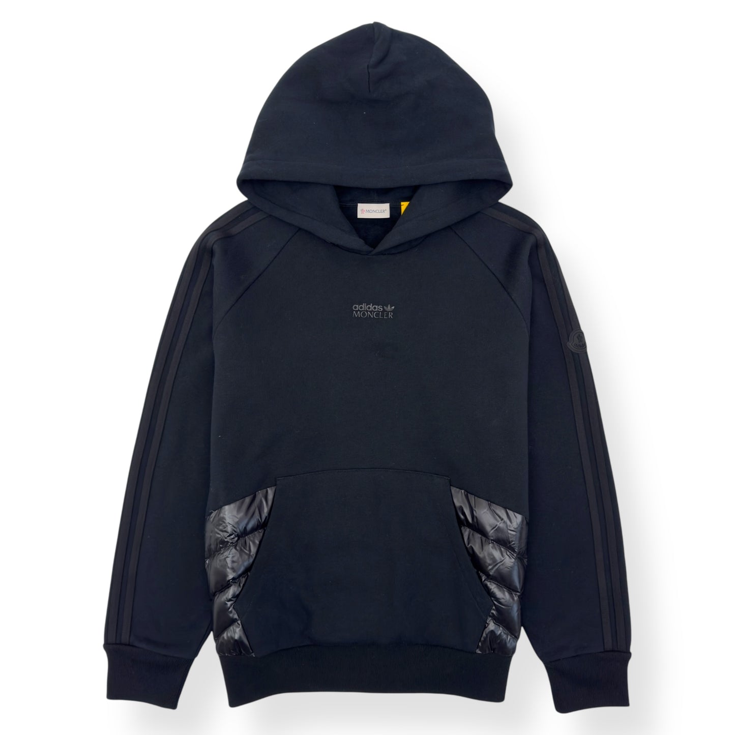 MONCLER GENIUS X ADIDAS DOWN PANNEL HOODIE BLACK 3 / M