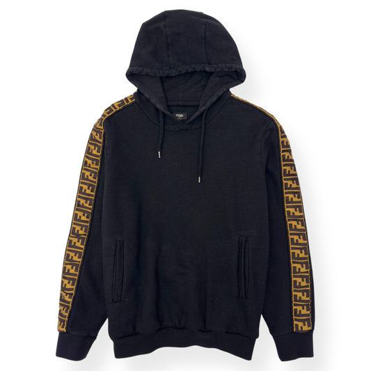 FENDI FF TAPE HOODIE BLACK L