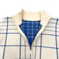JACQUEMUS LA MAILLE CARRO PLAID-PATTERNED SWEATER WHITE / BLUE L