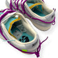 NIKE X OFF-WHITE WOMENS DUNK LOW SNEAKER LOT 45 / 50 GREY / PURPLE UK5