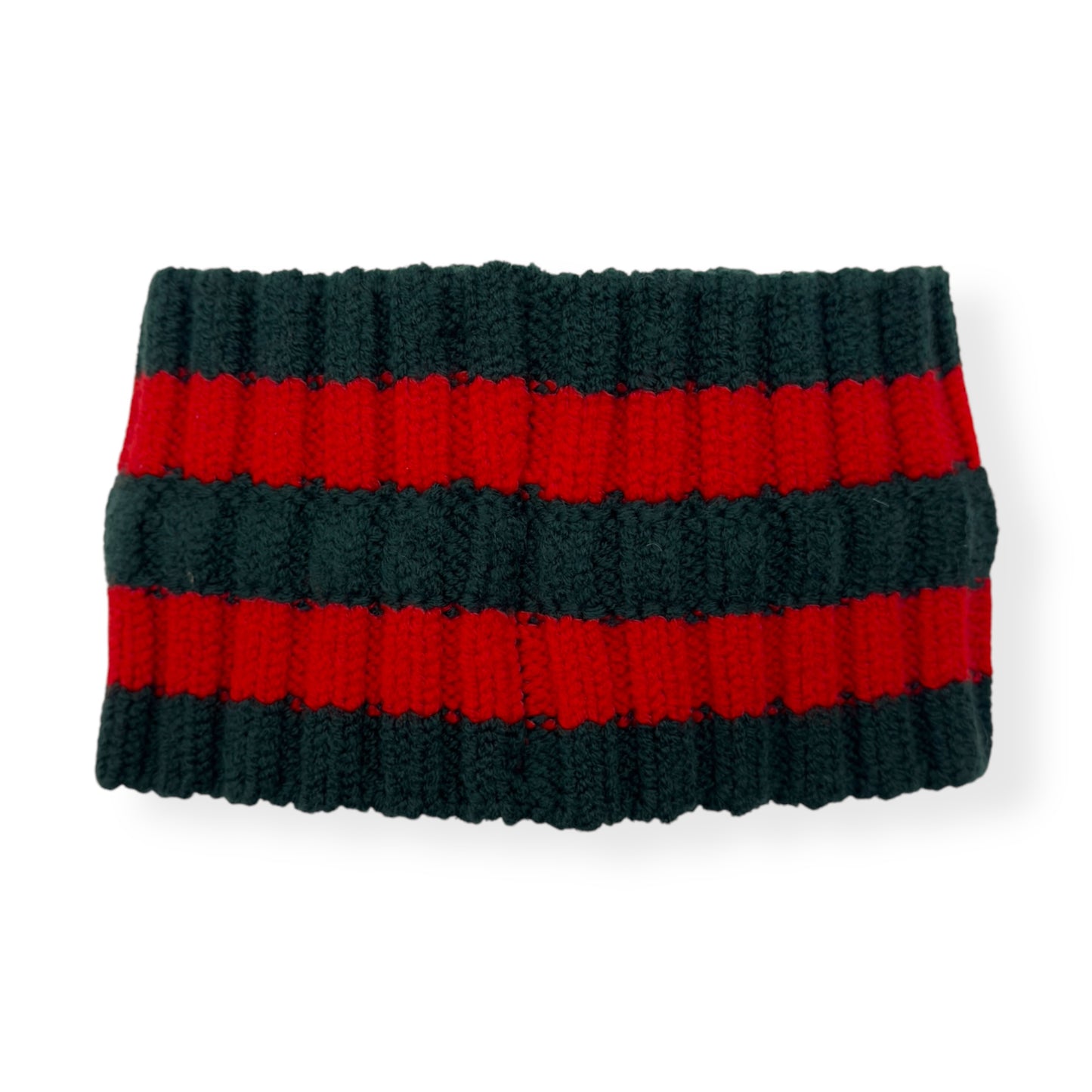 GUCCI WOOL WEB HEADBAND GREEN / RED S