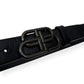 BALENCIAGA BB THIN LEATHER BELT BLACK 75CM