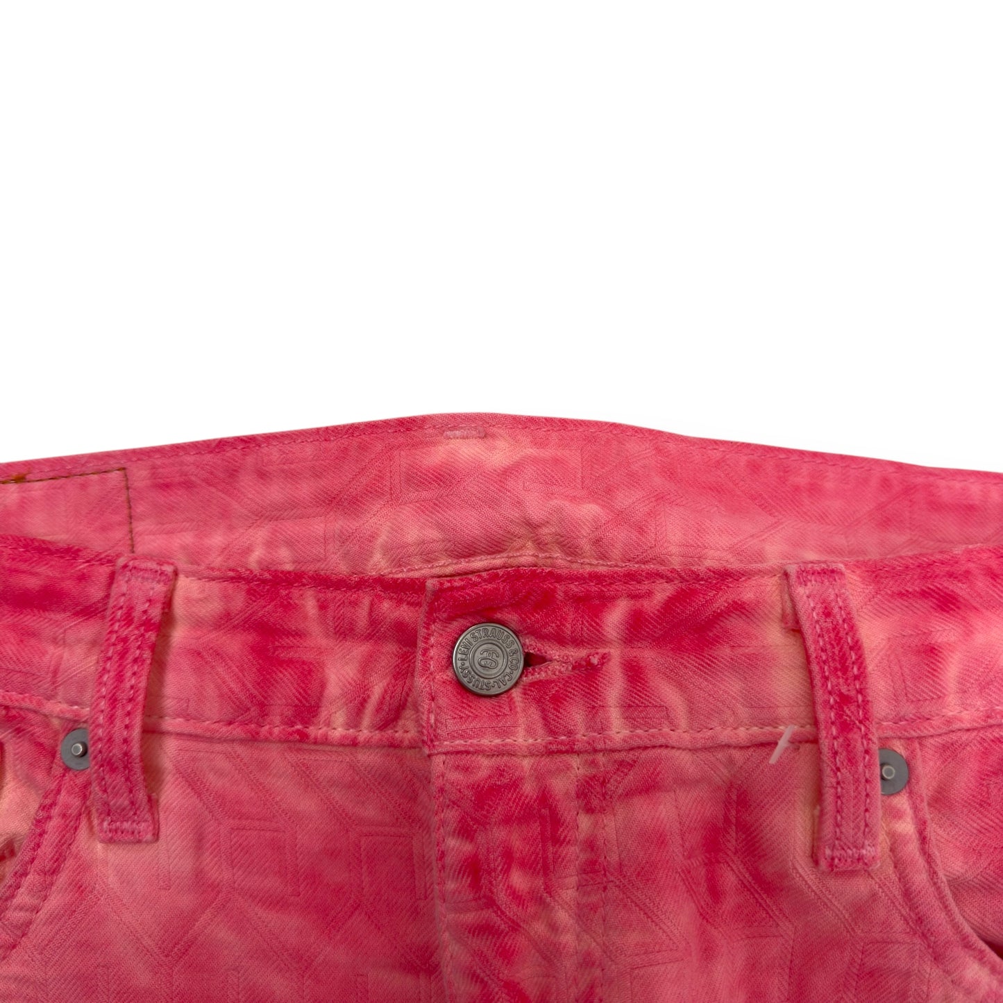 STUSSY X LEVI’S JACQUARD JEANS PINK W33