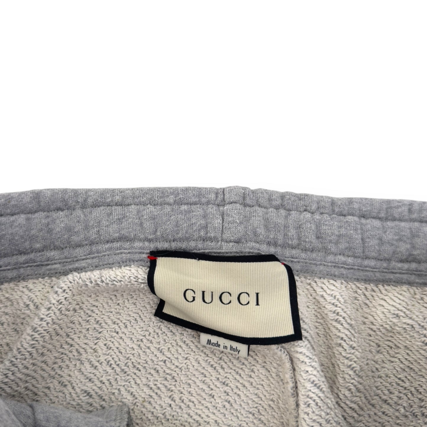 GUCCI COTTON SWEATPANTS GREY / RED M
