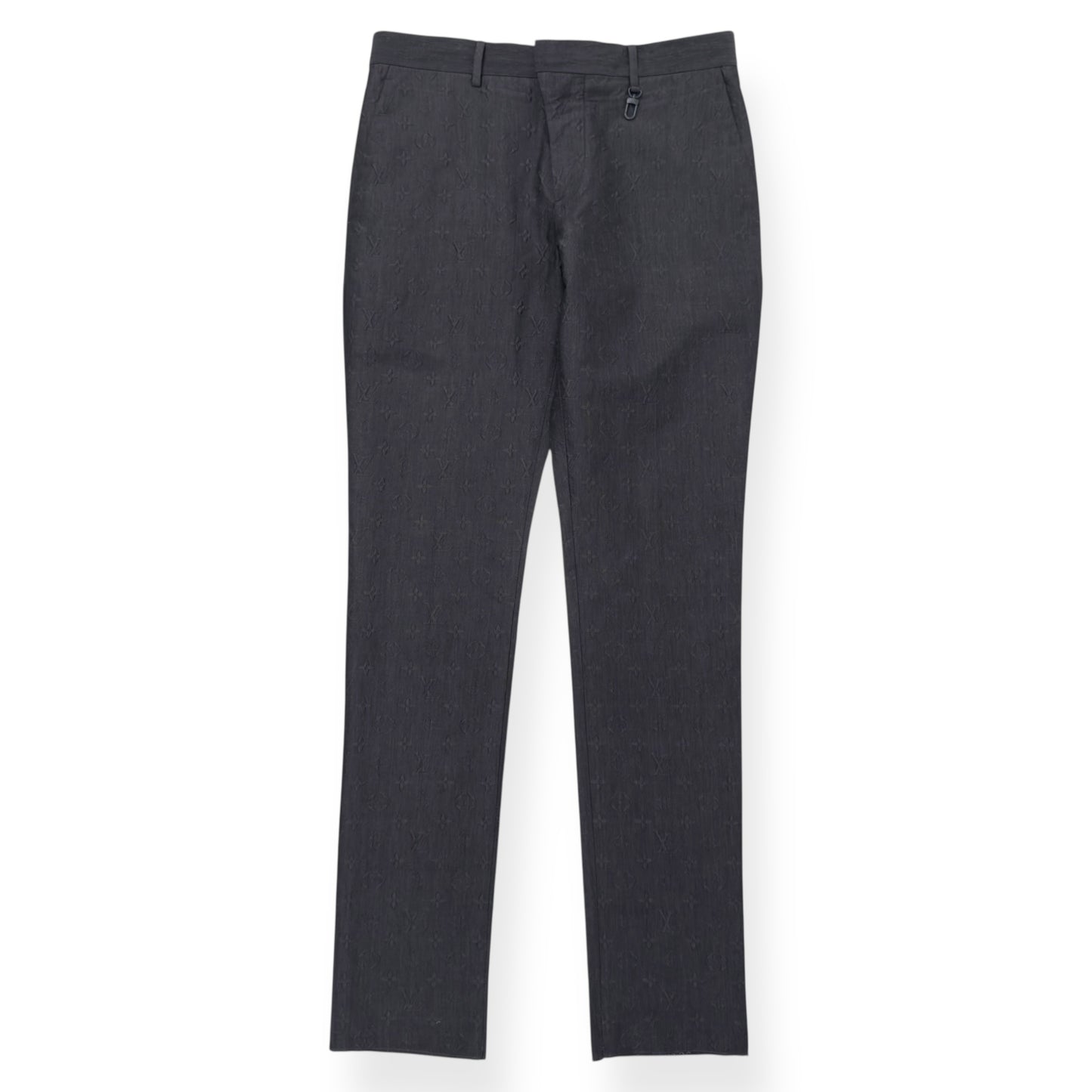 LOUIS VUITTON LOGO EMBROIDERED SLIM FIT TROUSERS S