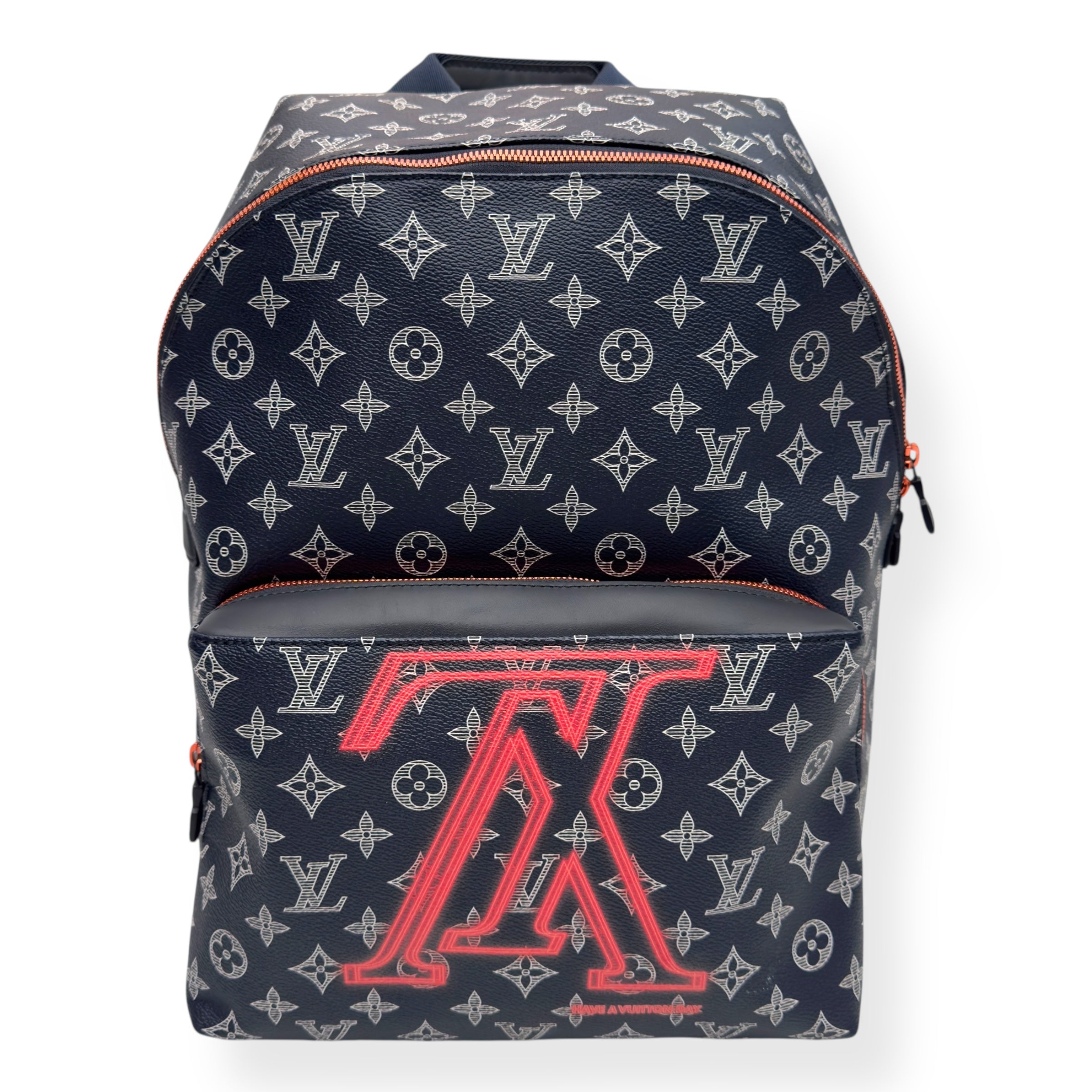 LOUIS VUITTON MONOGRAM UPSIDE DOWN APOLLO BACKPACK BLUE / RED PM