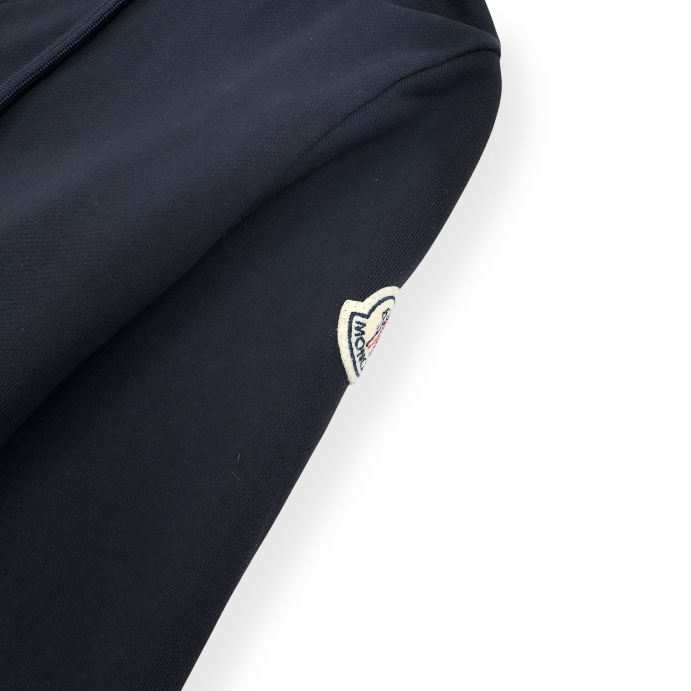 MONCLER MAGLIA ZIP LOGO HOODIE NAVY L