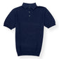 THOM SWEENEY LINEN POLO SHIRT NAVY 50 / M