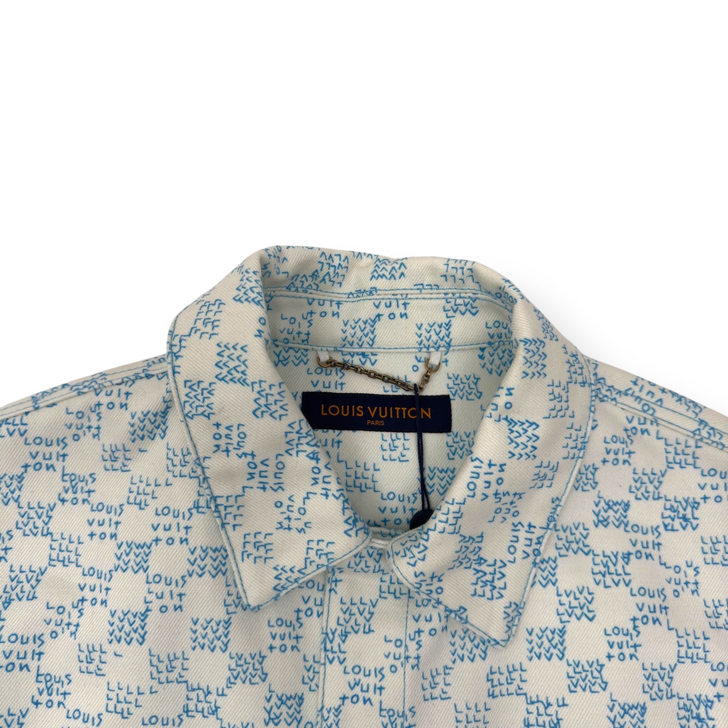 LOUIS VUITTON LANDSCAPE SHORT-SLEEVED DENIM SHIRT MULTICOLOURED M