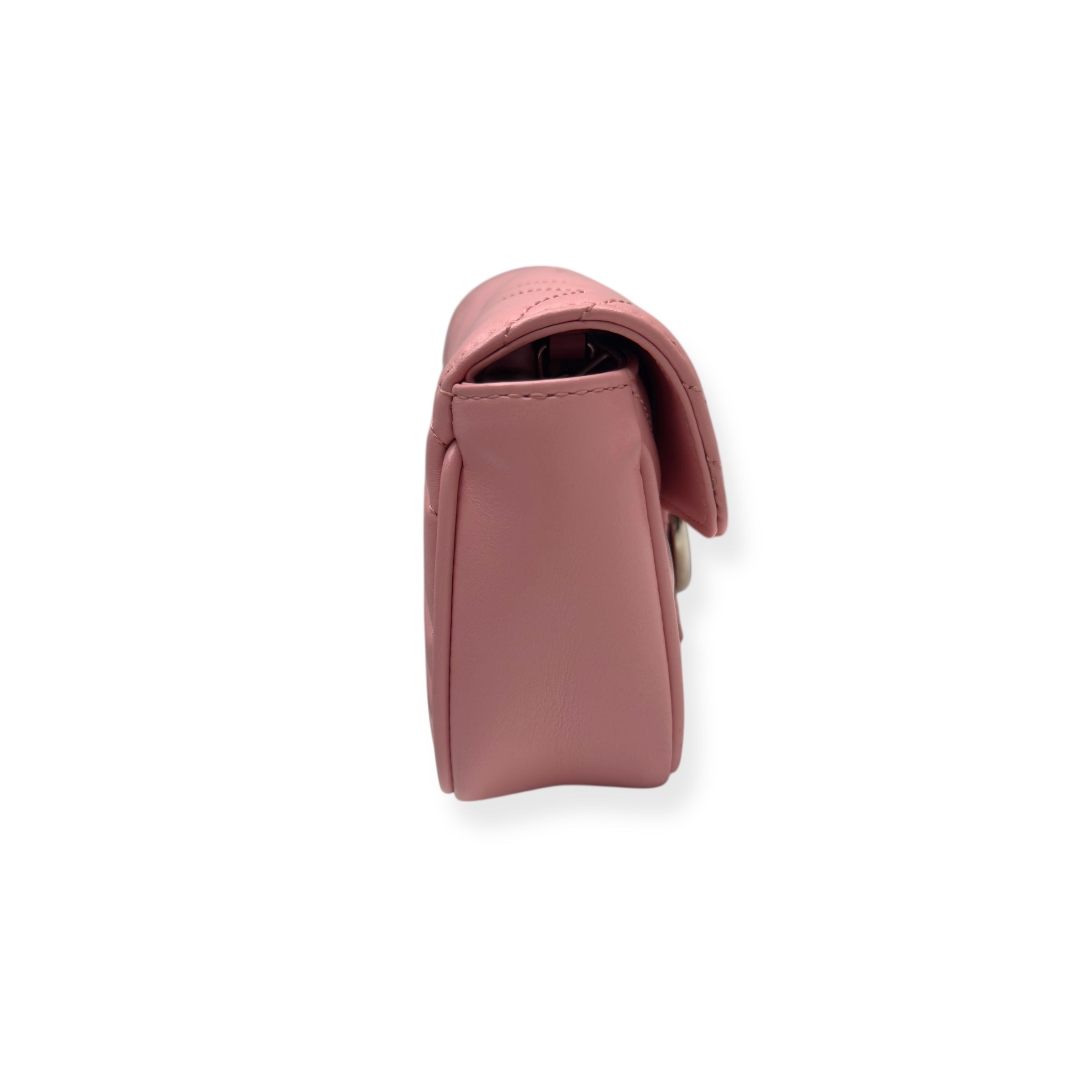GUCCI MARMONT LEATHER SHOULDER BAG PINK MINI