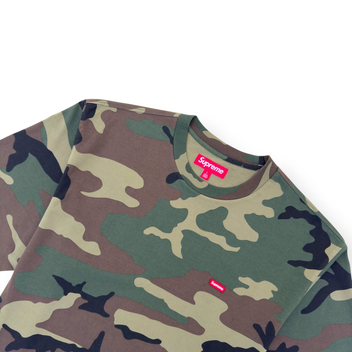 SUPREME BOX LOGO T-SHIRT WOODLAND CAMO L