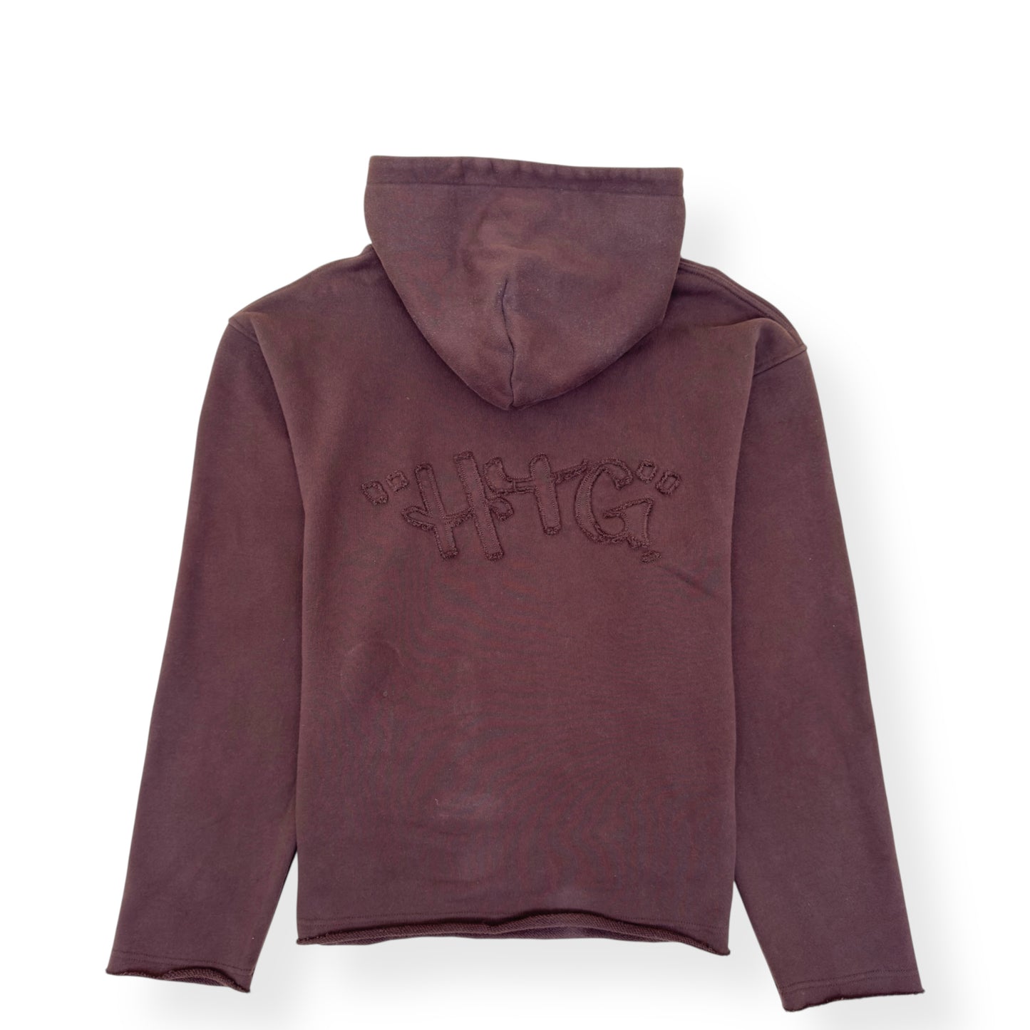 HONOR THE GIFT SCRIPT EMBROIDERED HOODIE BROWN L