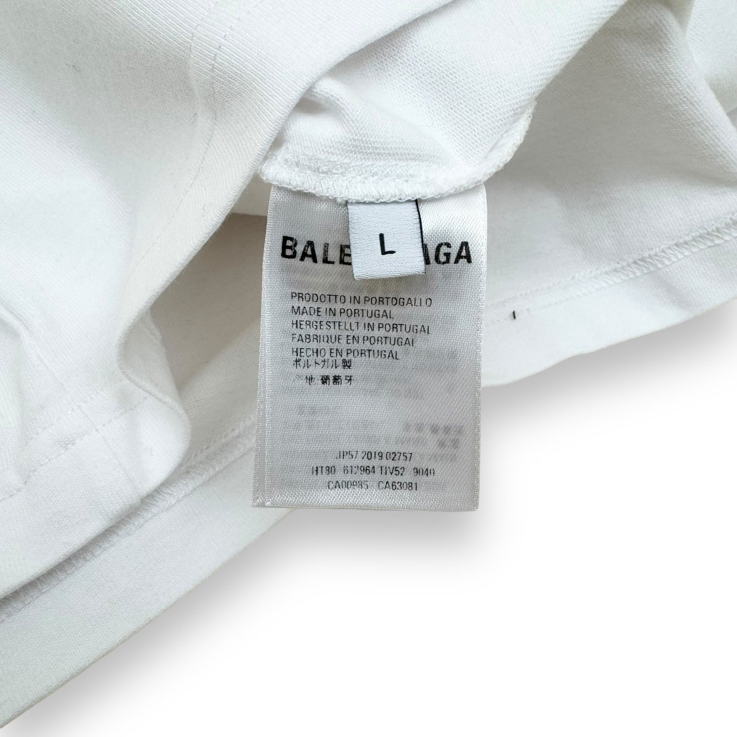 BALENCIAGA POLITICAL LOGO T-SHIRT WHITE L