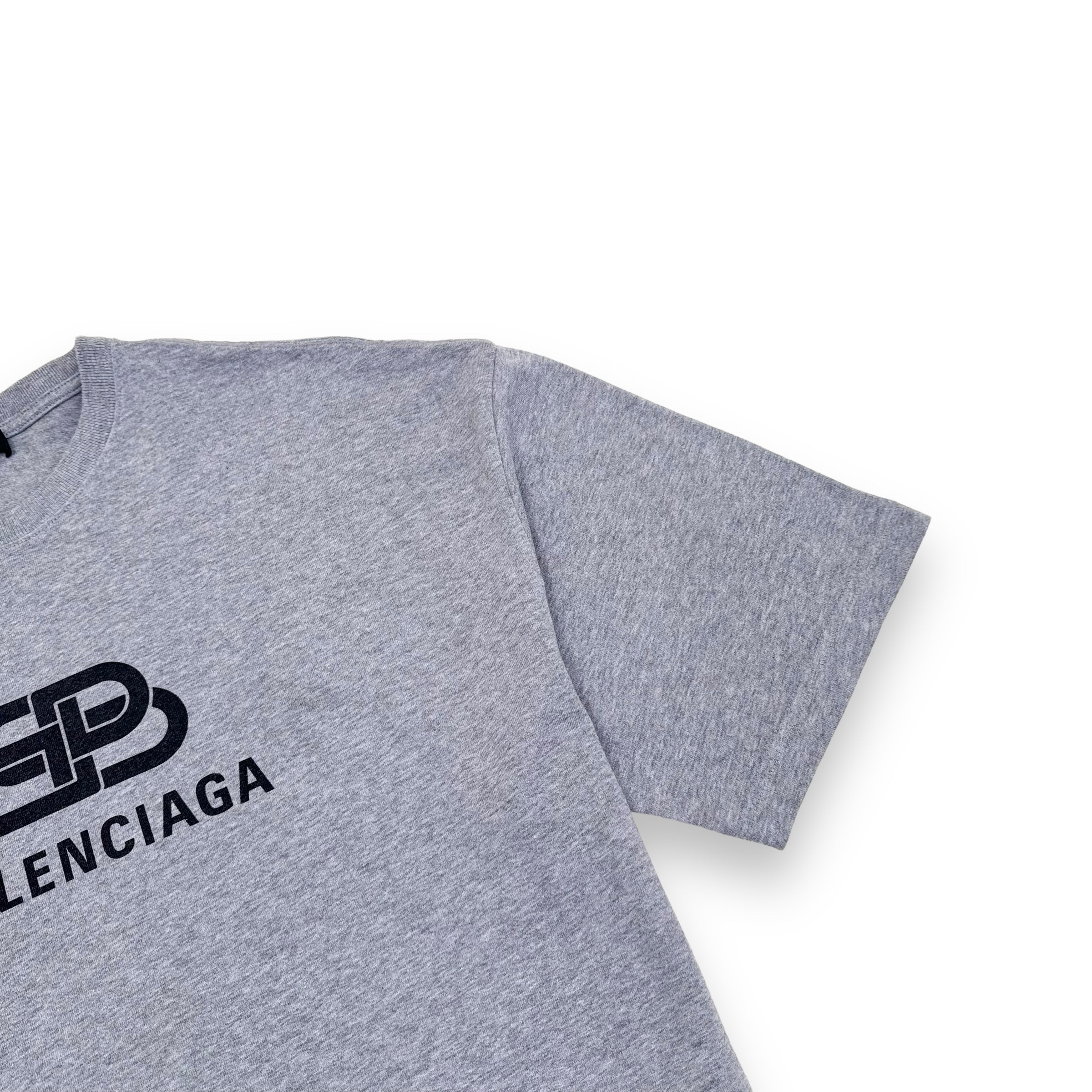BALENCIAGA INTERLOCK LOGO T-SHIRT GREY M