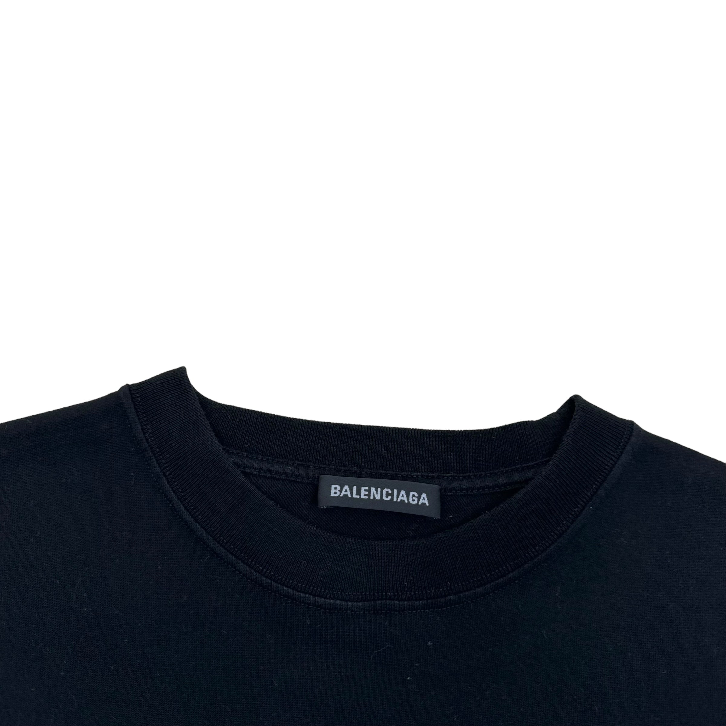 BALENCIAGA OVERSIZED SYMBOLIC LOGO T-SHIRT BLACK M