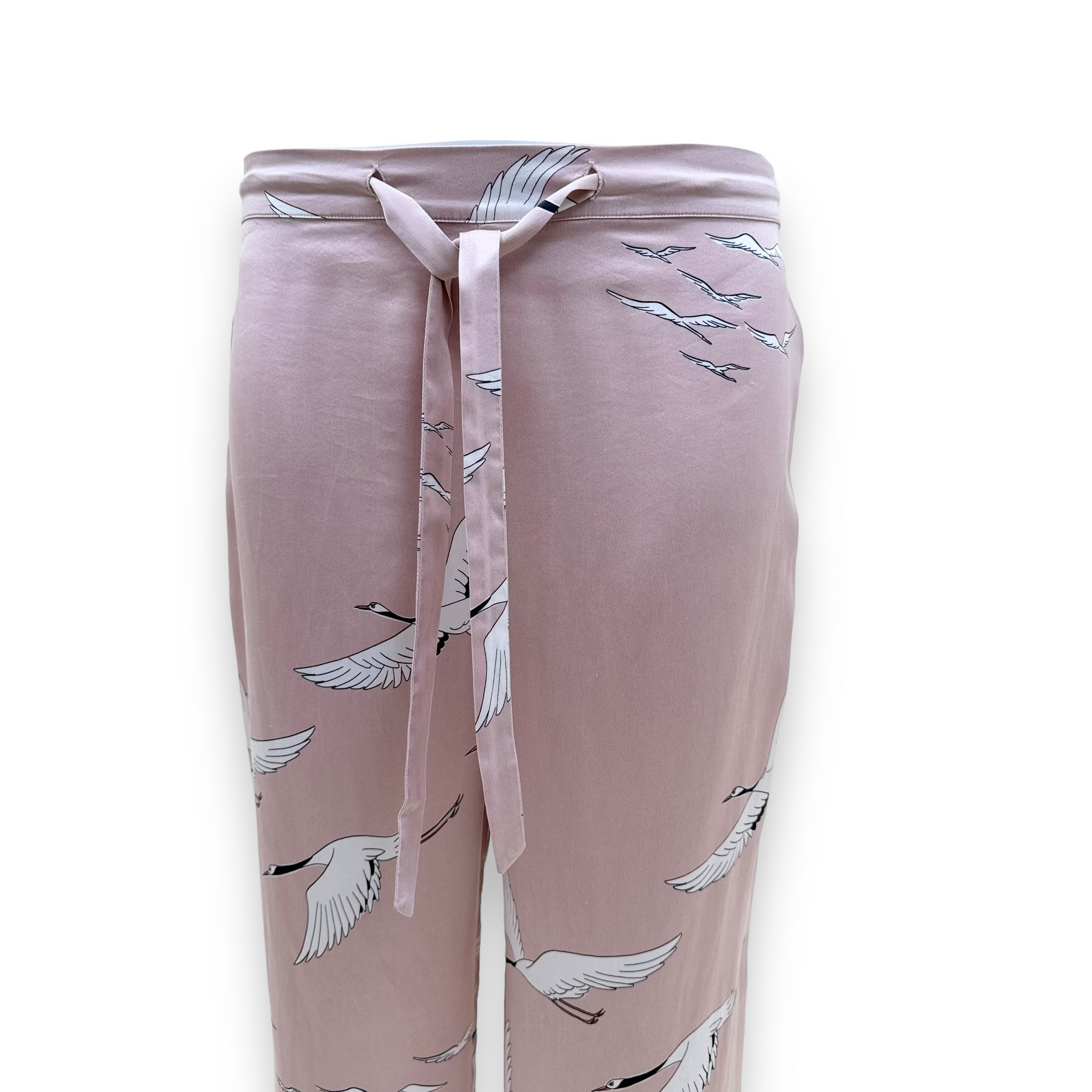 OLIVIA VON HALLE LILA PRINTED SILK-SATIN PYJAMA SET PINK S