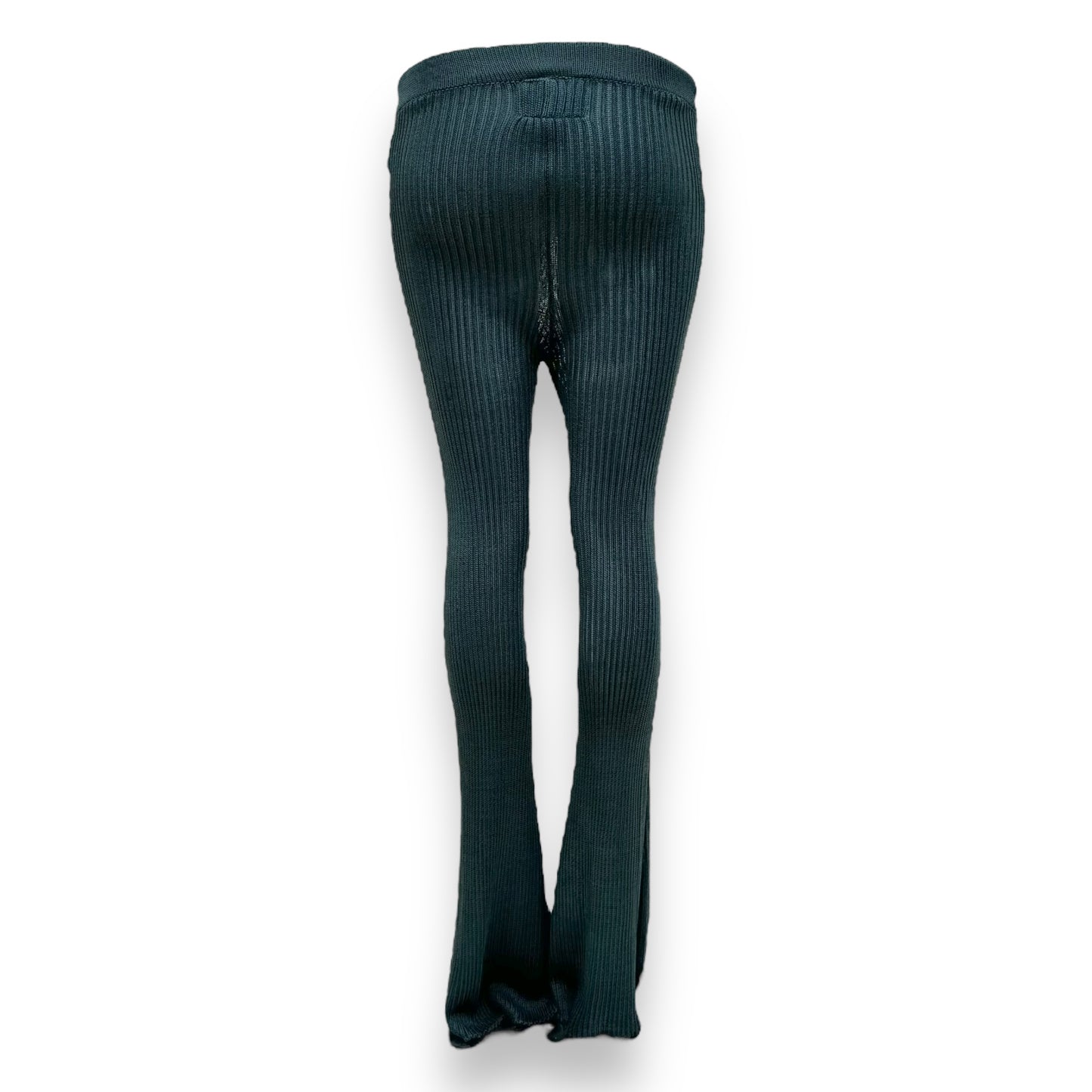 CALLE DEL MAR RIBBED FLARE PANTS GREEN S