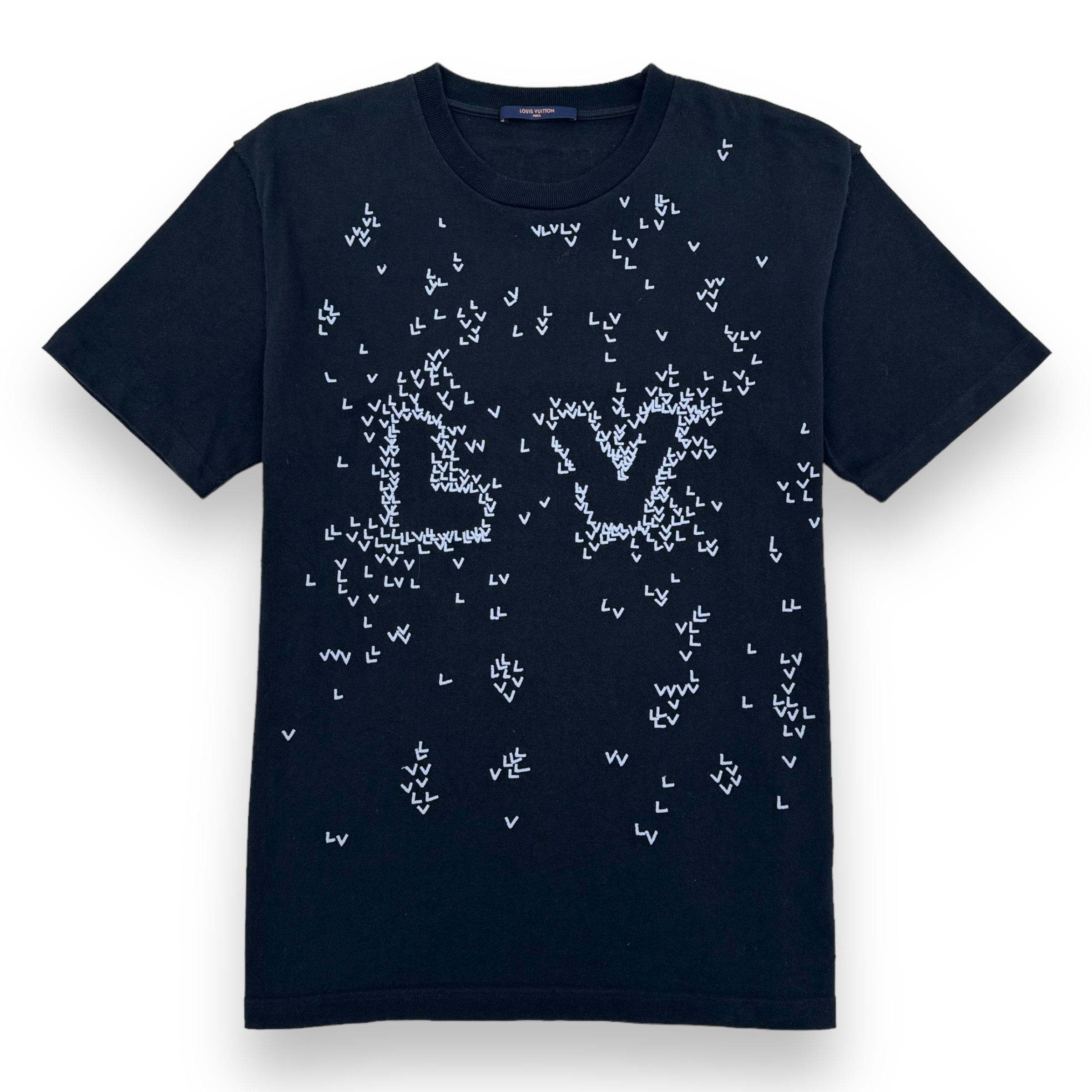 LOUIS VUITTON LV SPREAD EMBROIDERY T-SHIRT BLACK XL
