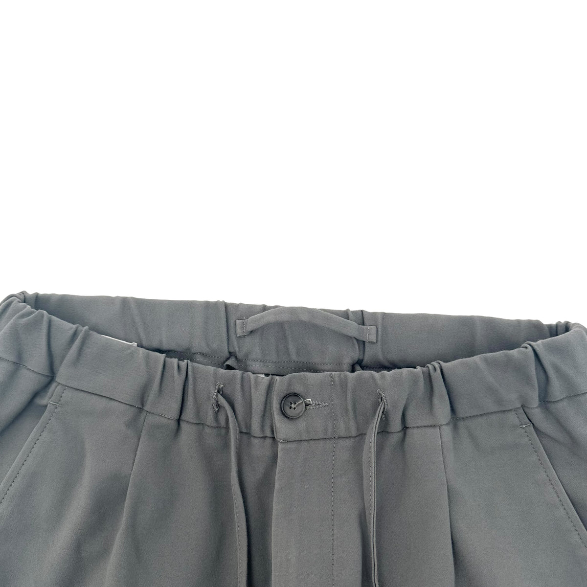 THOM SWEENEY COTTON-BLEND DRAWSTRING TROUSERS GREY L