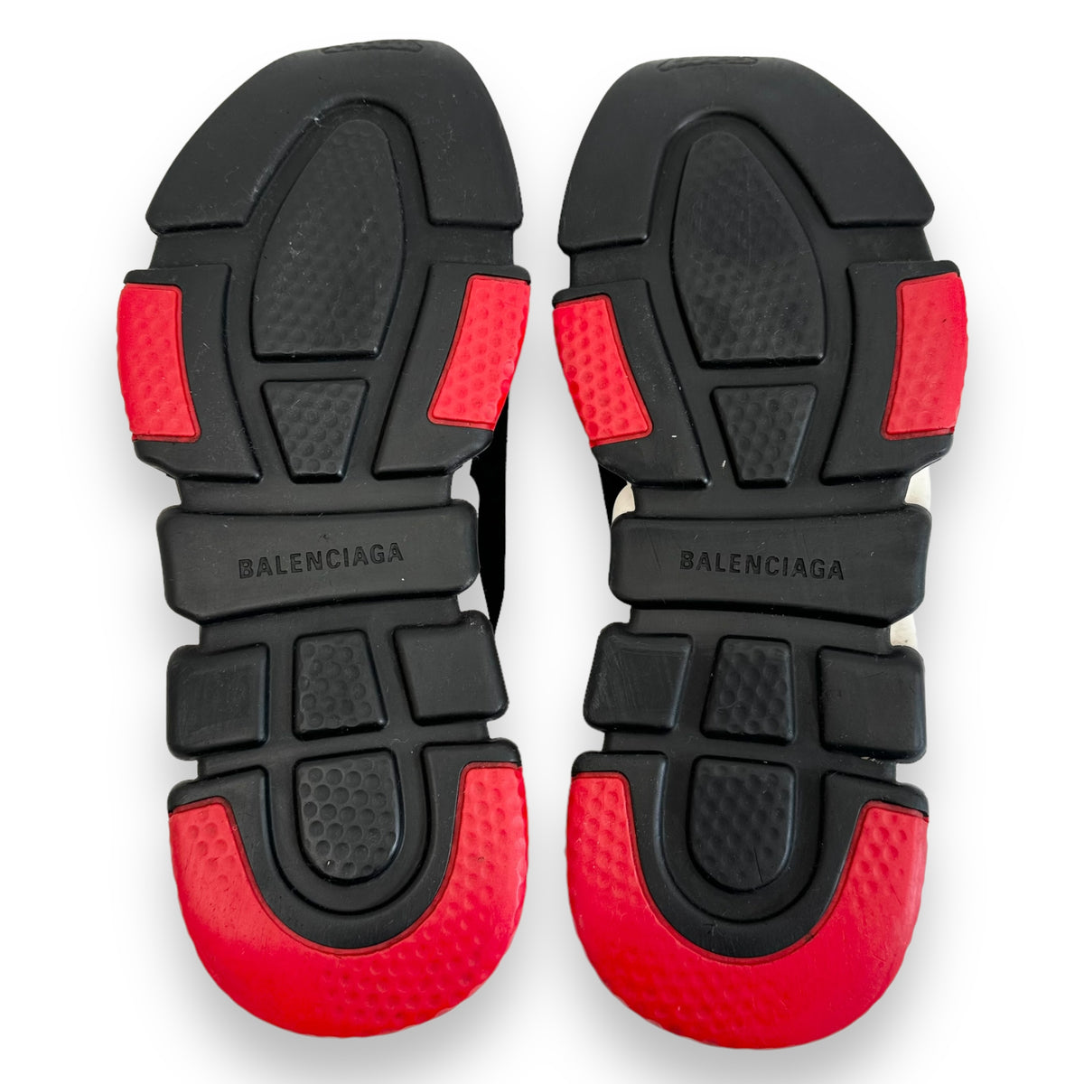 BALENCIAGA SPEED SNEAKER BLACK / WHITE / RED UK8