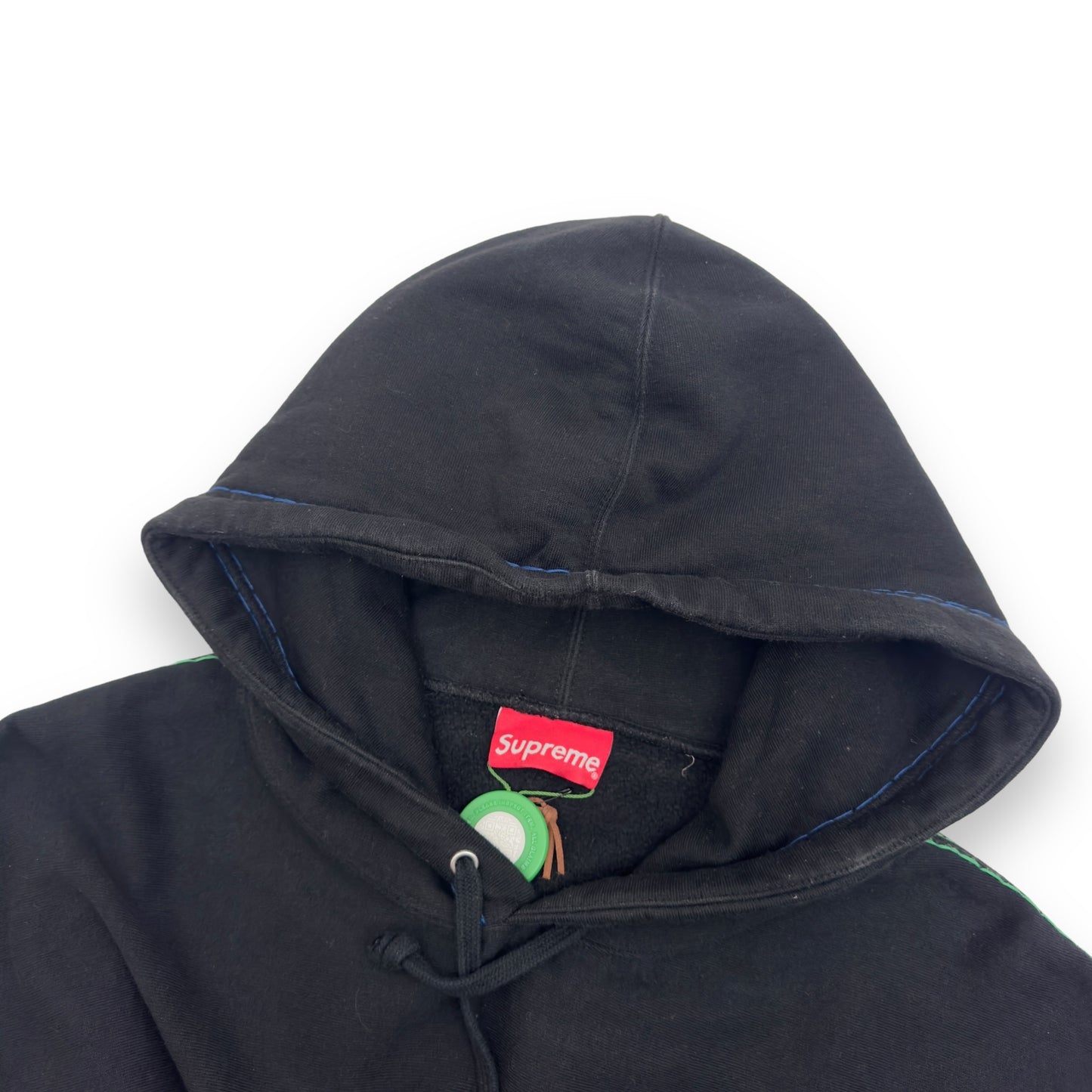 SUPREME FW20 BIG STITCH HOODIE BLACK L