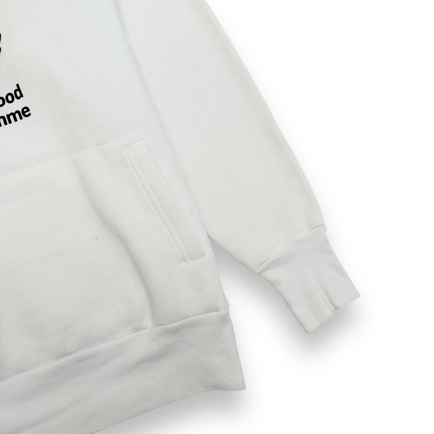 BALENCIAGA OVERSIZED WORLD FOOD PROGRAMME HOODIE WHITE / BLACK XS