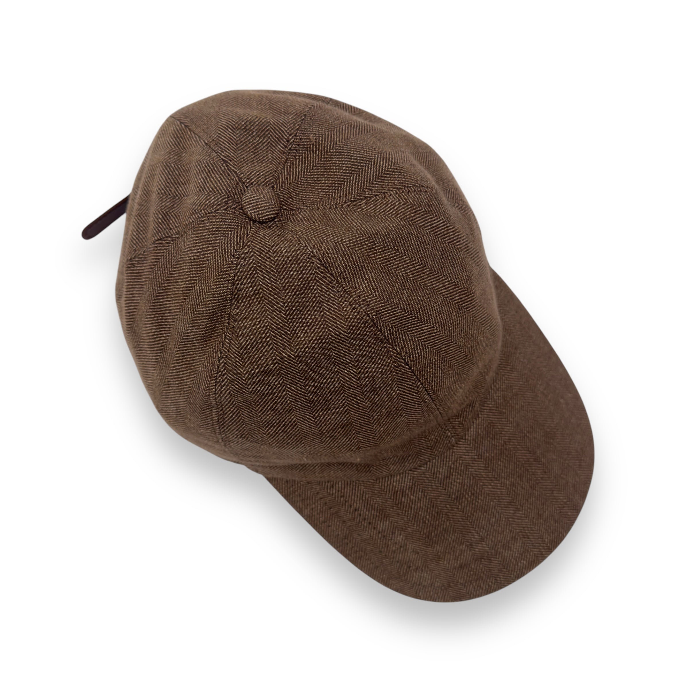 THOM SWEENEY COTTON / LEATHER CAP BROWN L