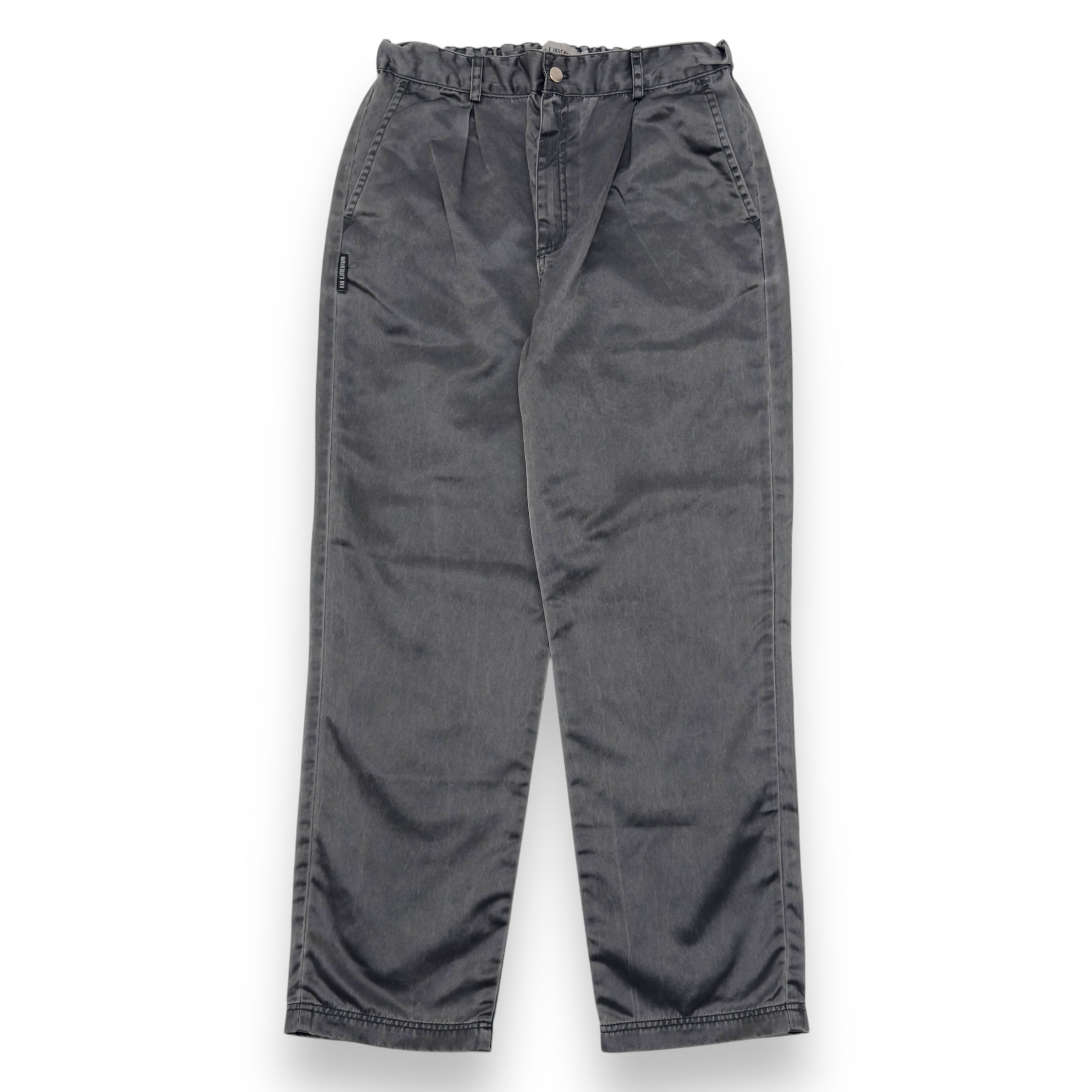 HAN KJØBENHAVN STRAIGHT-LEG NYLON TROUSERS SILVER XL