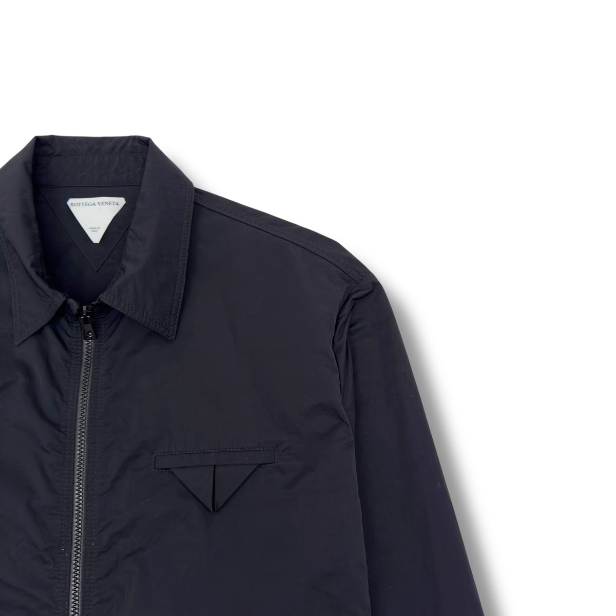BOTTEGA VENETA NYLON ZIP-UP JACKET BLACK XL