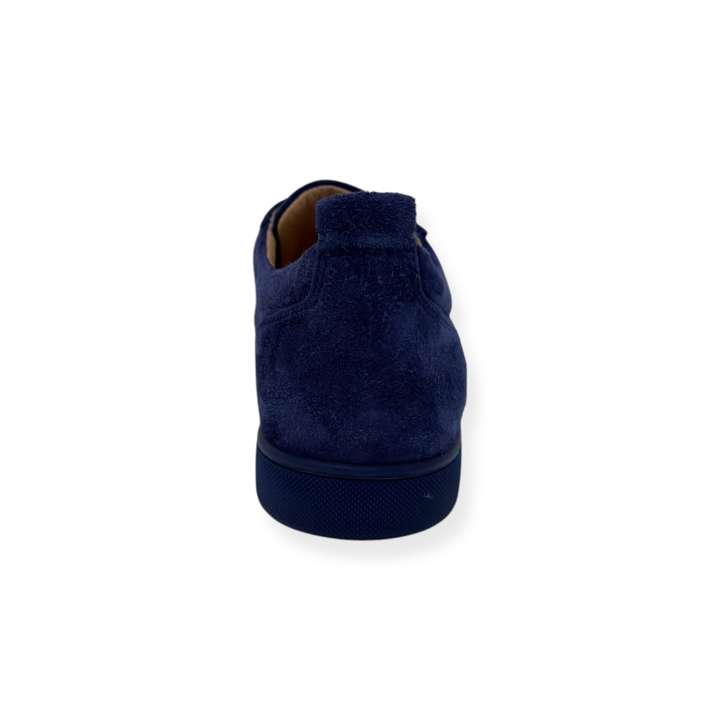 CHRISTIAN LOUBOUTIN LOUIS JUNIOR SPIKE SUEDE SNEAKER NAVY BLUE 43 / UK9