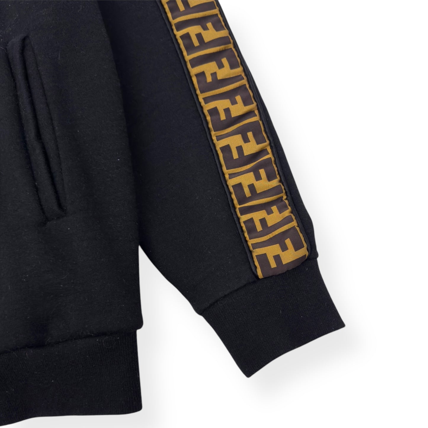 FENDI FF TAPE HOODIE BLACK L