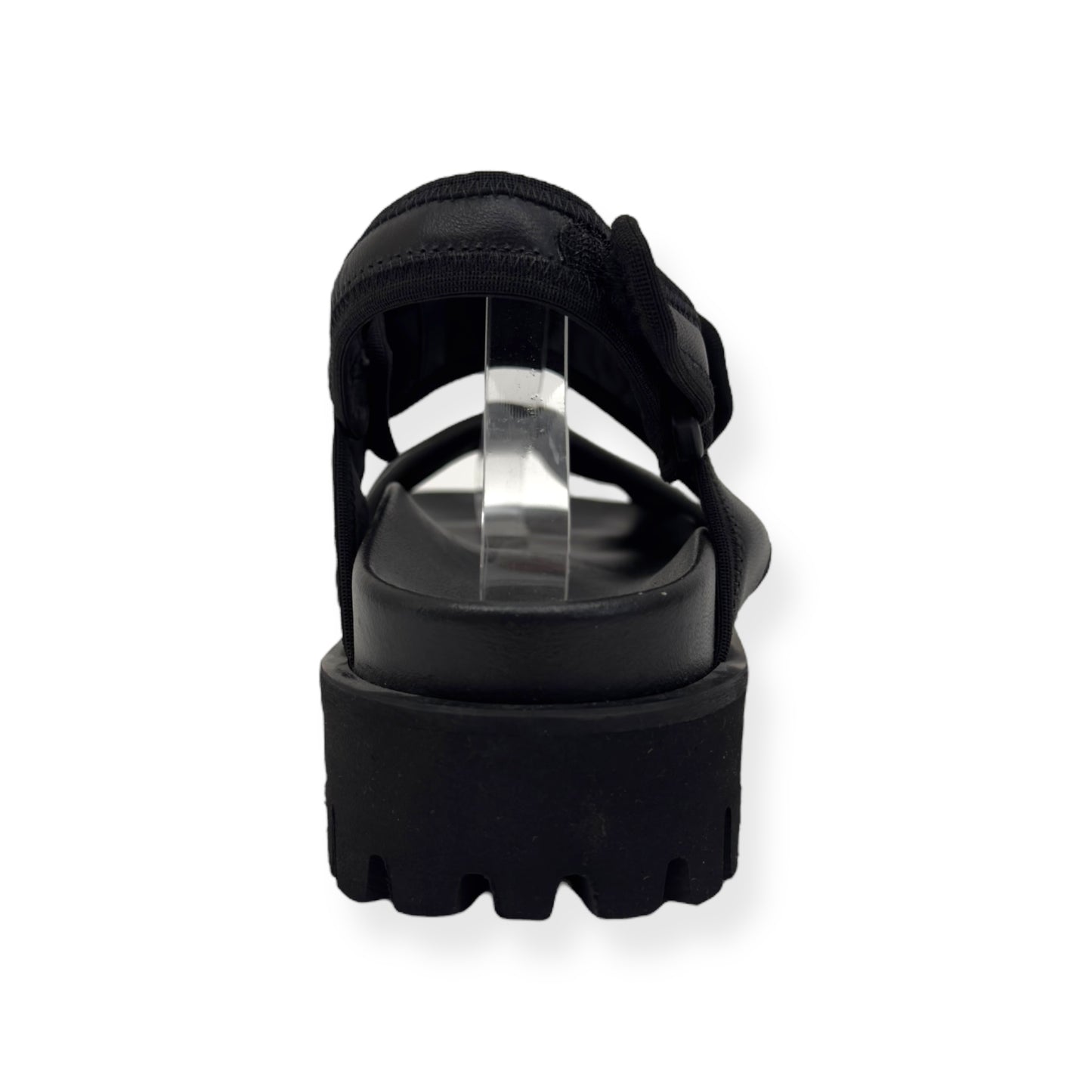 GANNI WOMENS HIKING LEATHER SANDALS BLACK 38 / UK5