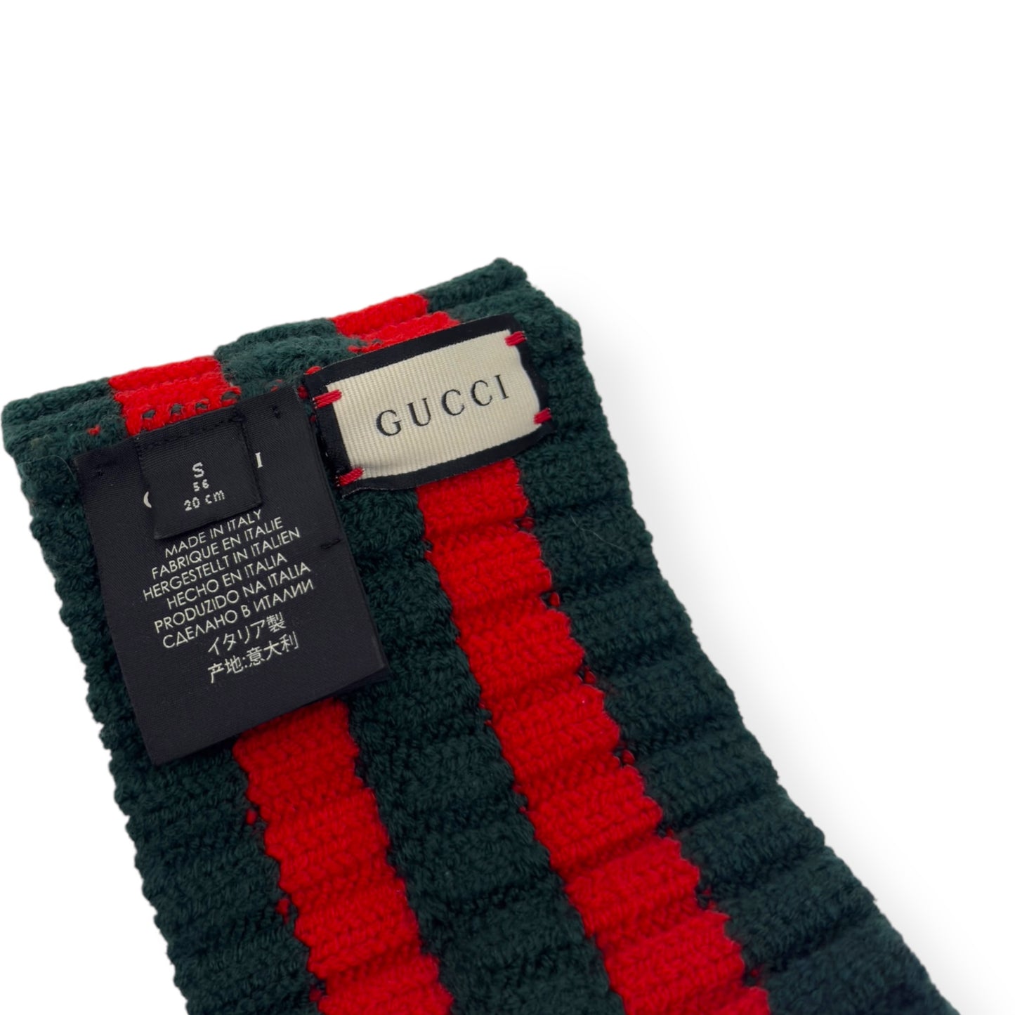 GUCCI WOOL WEB HEADBAND GREEN / RED S
