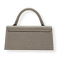 JACQUEMUS ‘LE CHIQUITO LONG’ LINEN SHOULDER BAG BEIGE