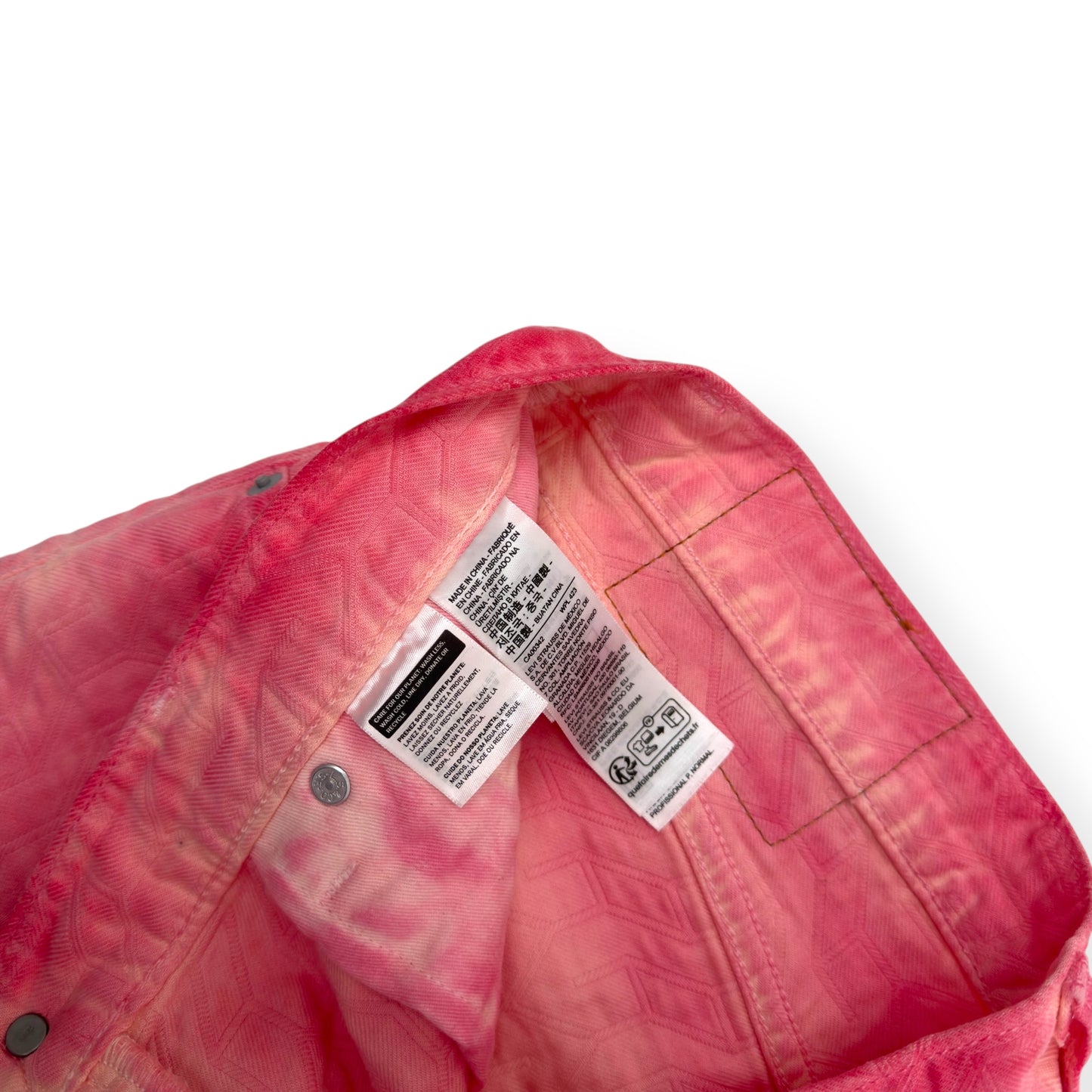 STUSSY X LEVI’S JACQUARD JEANS PINK W33