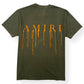 AMIRI SPRAY PAINT MA T-SHIRT GREEN / ORANGE S