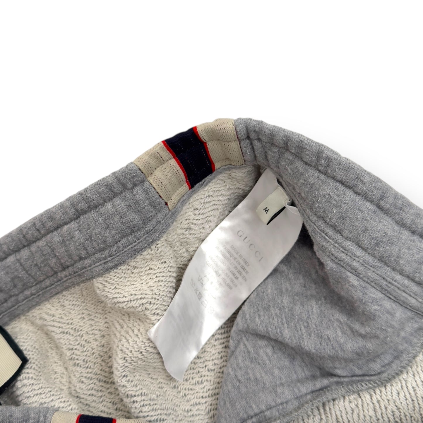 GUCCI COTTON SWEATPANTS GREY / RED M