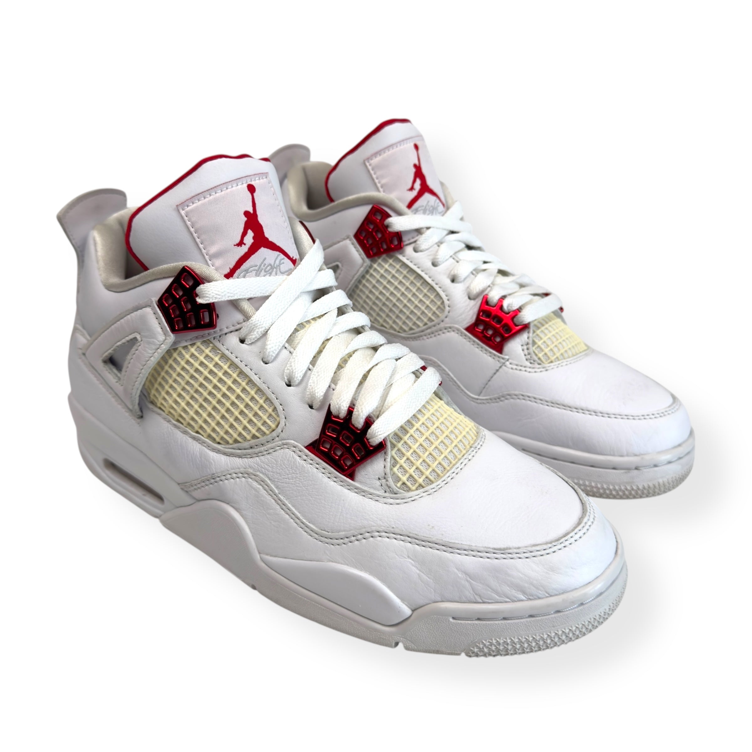JORDAN 4 RETRO SNEAKER METALLIC RED / WHITE UK9.5