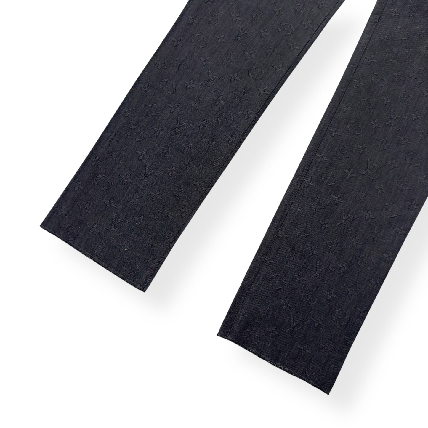 LOUIS VUITTON LOGO EMBROIDERED SLIM FIT TROUSERS S