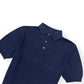 THOM SWEENEY LINEN POLO SHIRT NAVY 50 / M