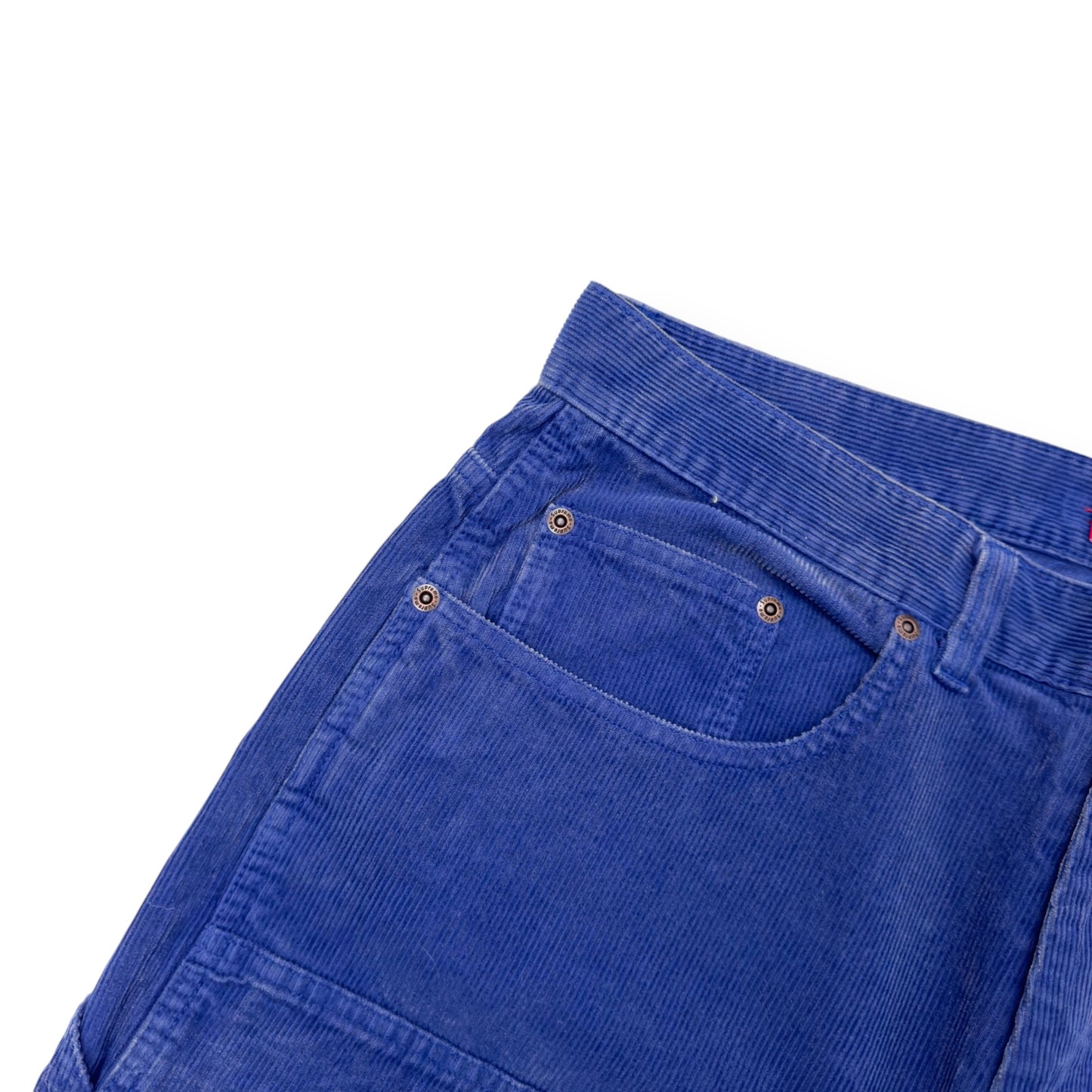 SUPREME WASHED CORDUROY DOUBLE KNEE SHORTS BLUE M