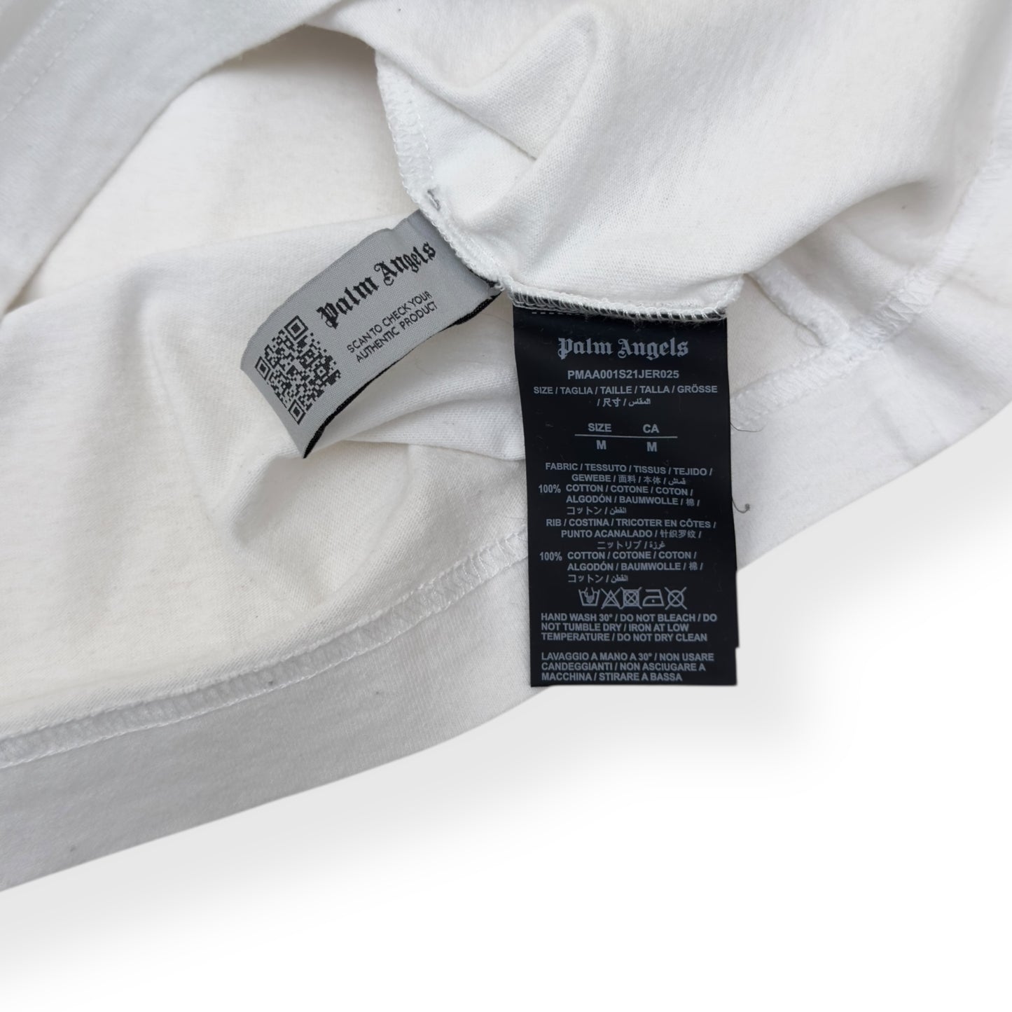 PALM ANGELS SPRAY PAINT T-SHIRT WHITE / BLACK M