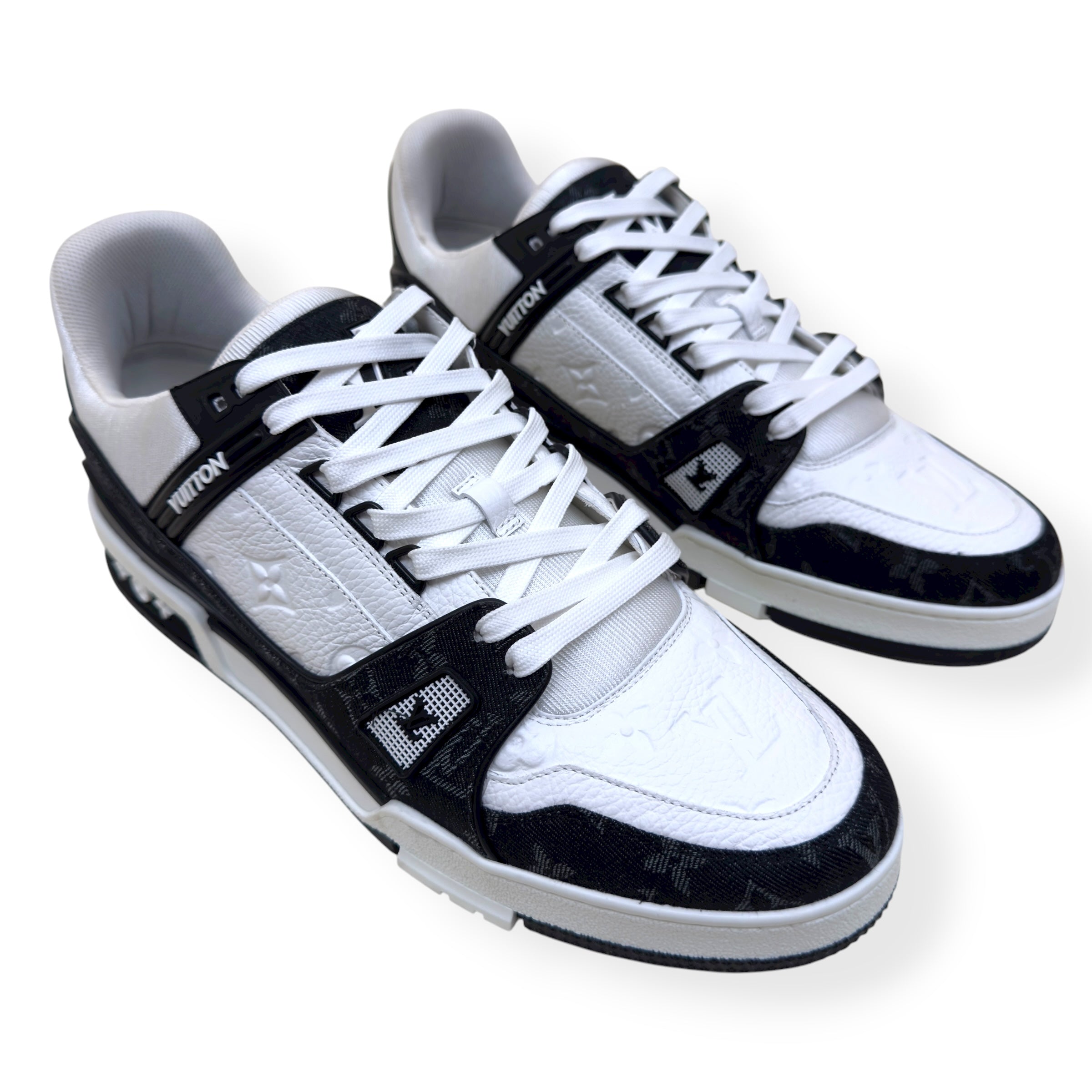 LOUIS VUITTON DENIM LV TRAINER LUXURY BLACK UK11