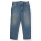 PRADA PLAQUE-LOGO WASHED DENIM JEANS BLUE W34”