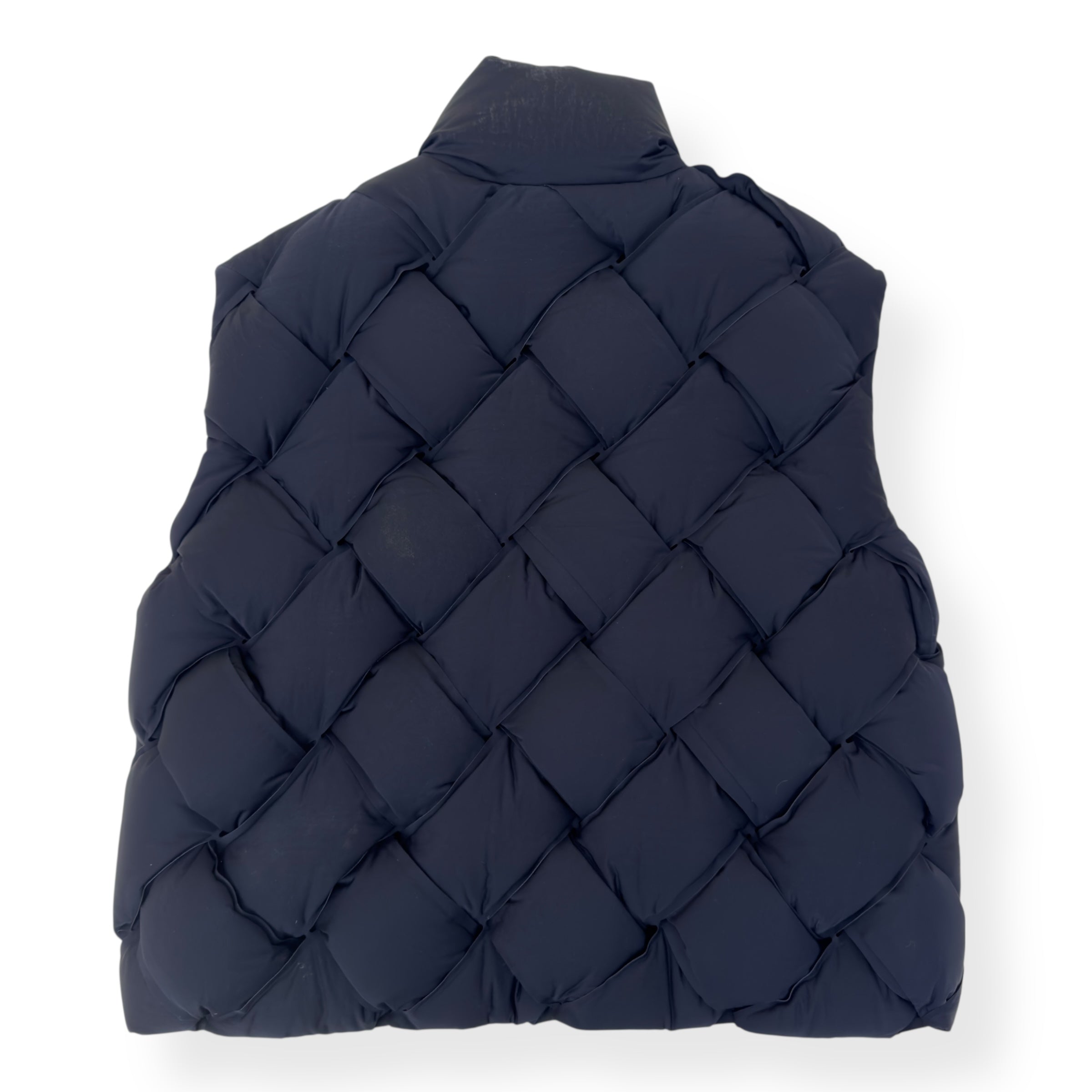 BOTTEGA VENETA TECH PADDED SHELL PUFFER VEST BLACK L