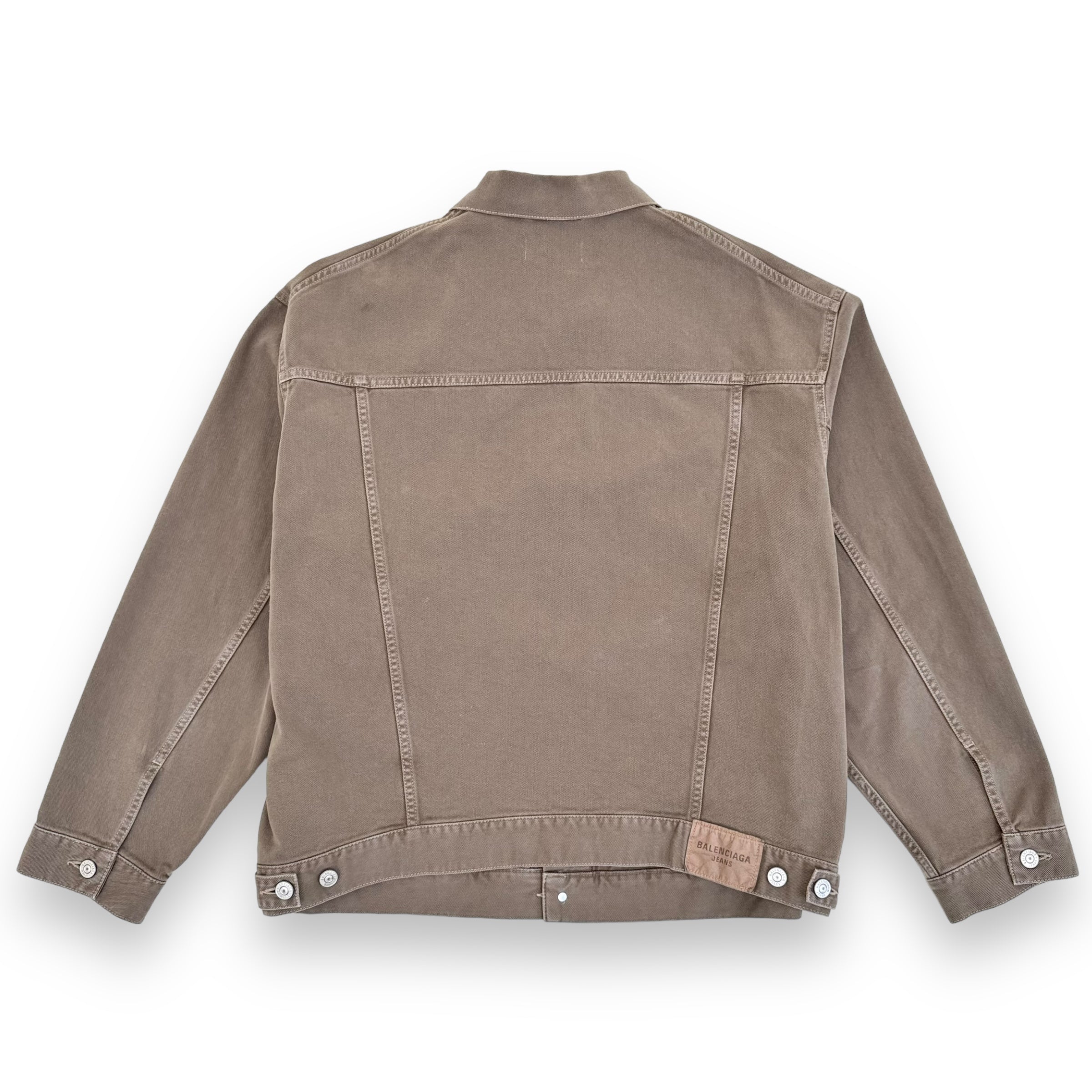BALENCIAGA YEAR OF THE TIGER OVERSIZED DENIM JACKET OLIVE / KHAKI S