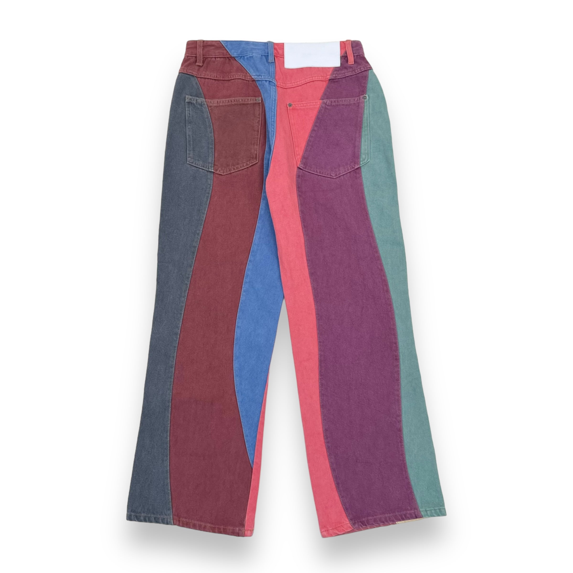GLASS CYPRESS WIDE FIT WESTERN DENIM JEANS MULTICOLOURED 34”