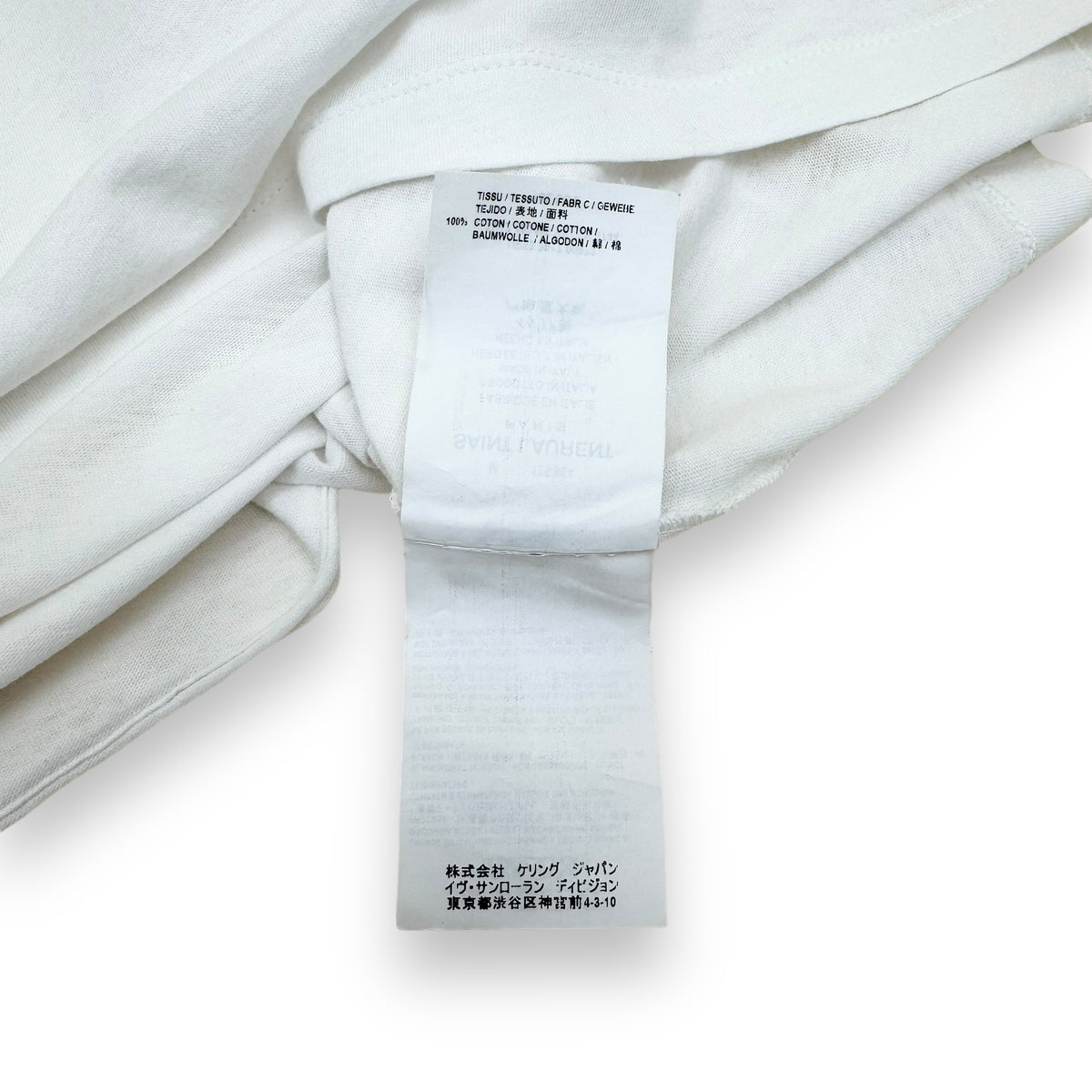 SAINT LAURENT LOGO PRINT T-SHIRT WHITE M