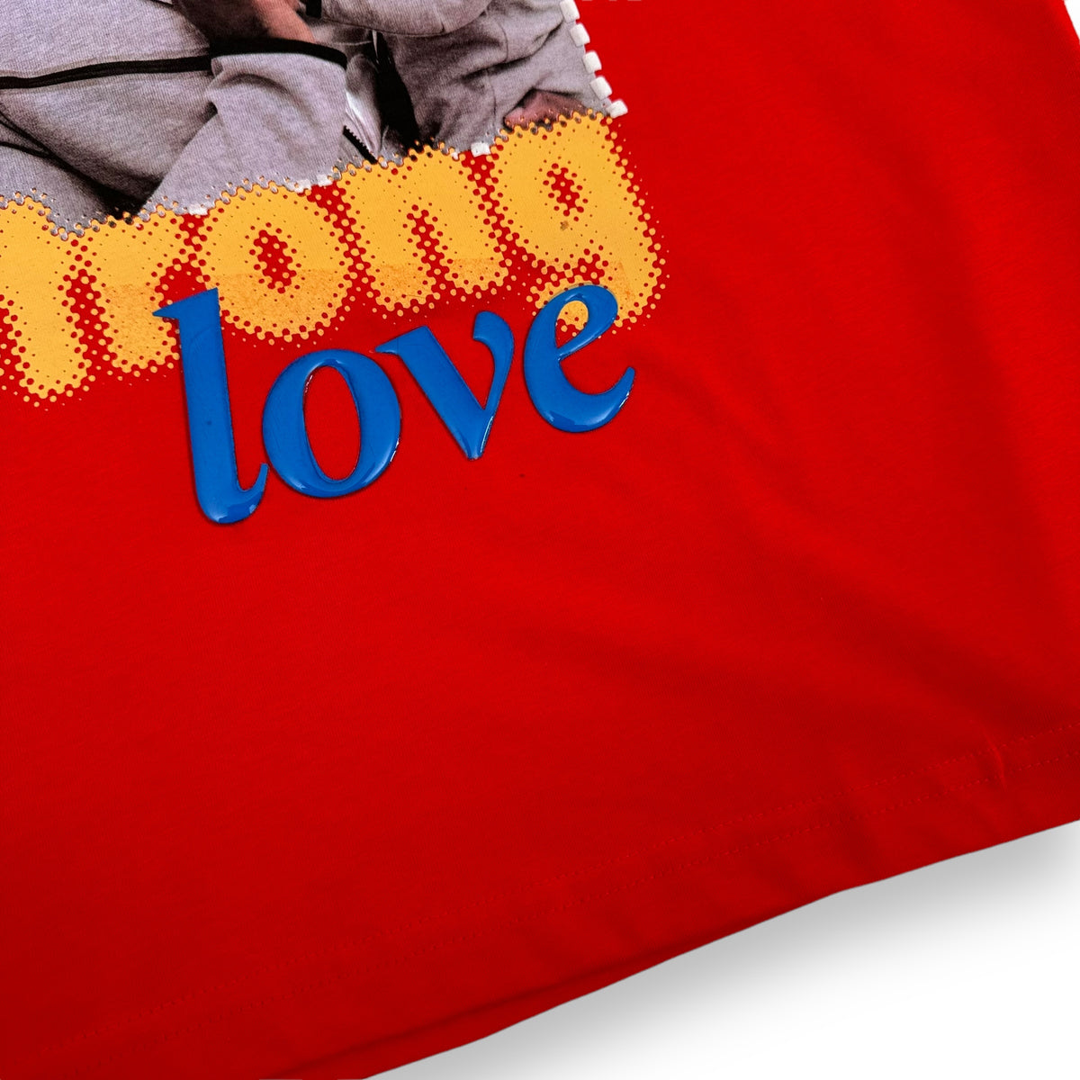 MARTINE ROSE OVERSIZED LONG SLEEVE T-SHIRT RED XL