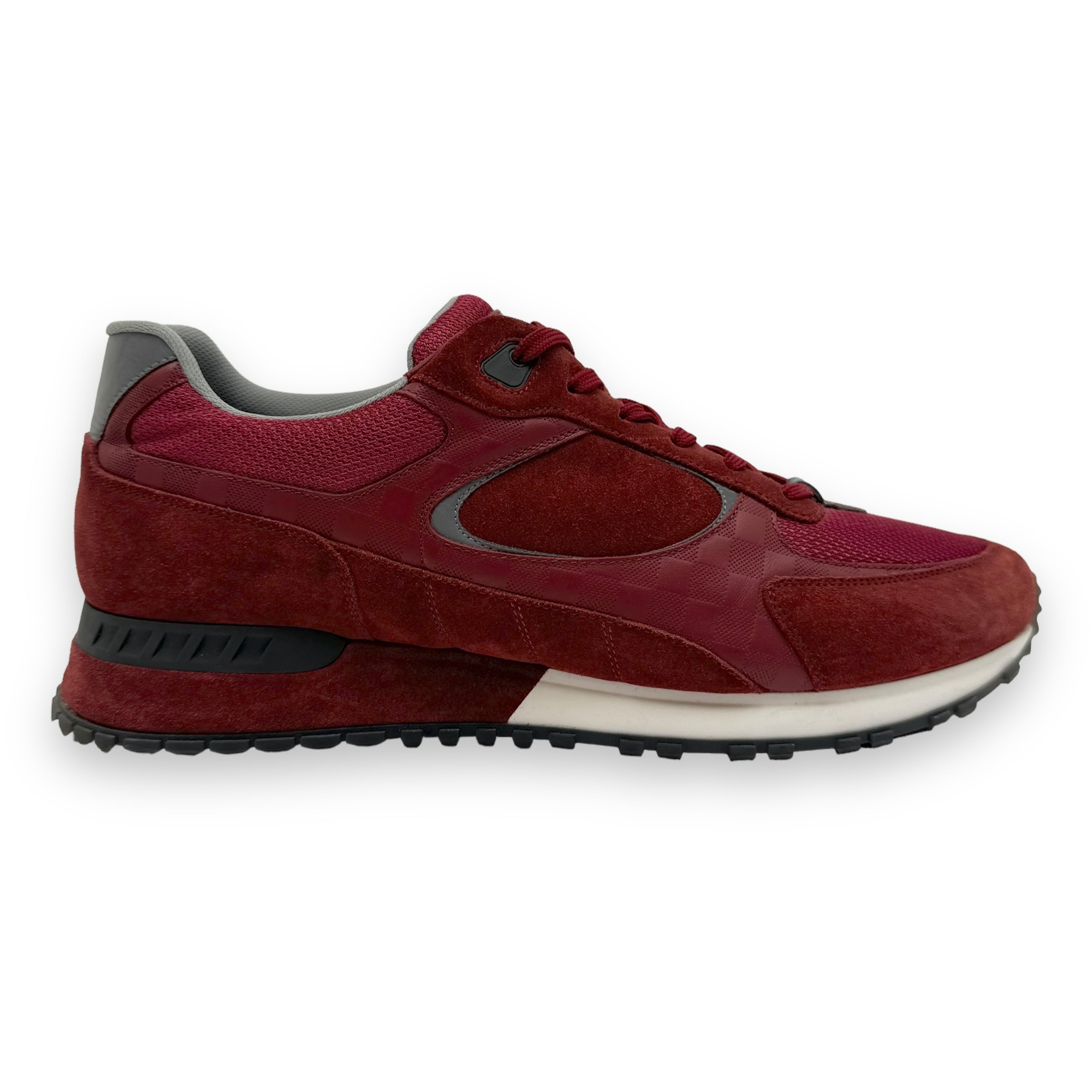 LOUIS VUITTON RUN AWAY SUEDE / MESH SNEAKER RED UK8.5